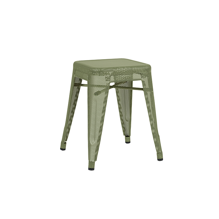 Tabouret H45 Olive Perforé Tolix