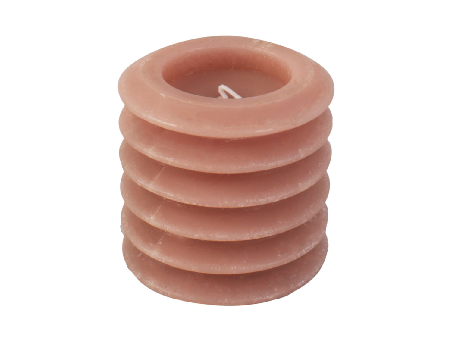 Bougie Layered Circles Rose Petit Present Time 