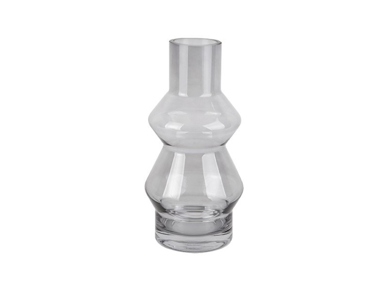 Vase Blush en Verre Gris Present Time