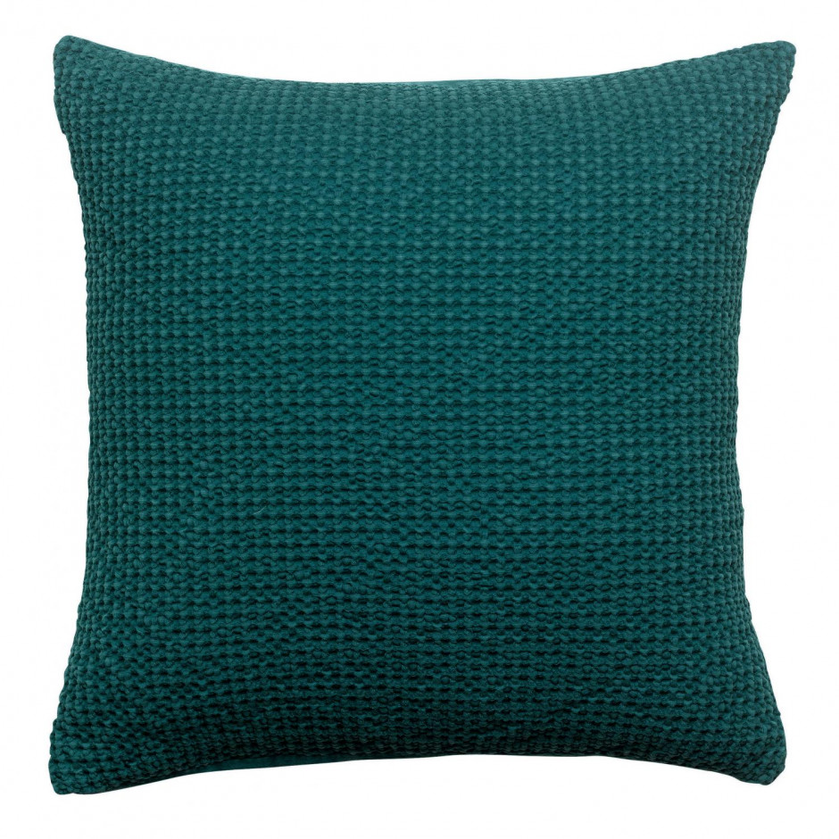 Coussin Maia Stonewashed Pétrole Vivaraise