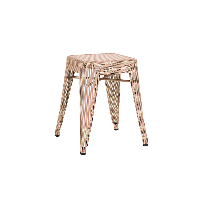 Tabouret H45 Rose Perforé Tolix 