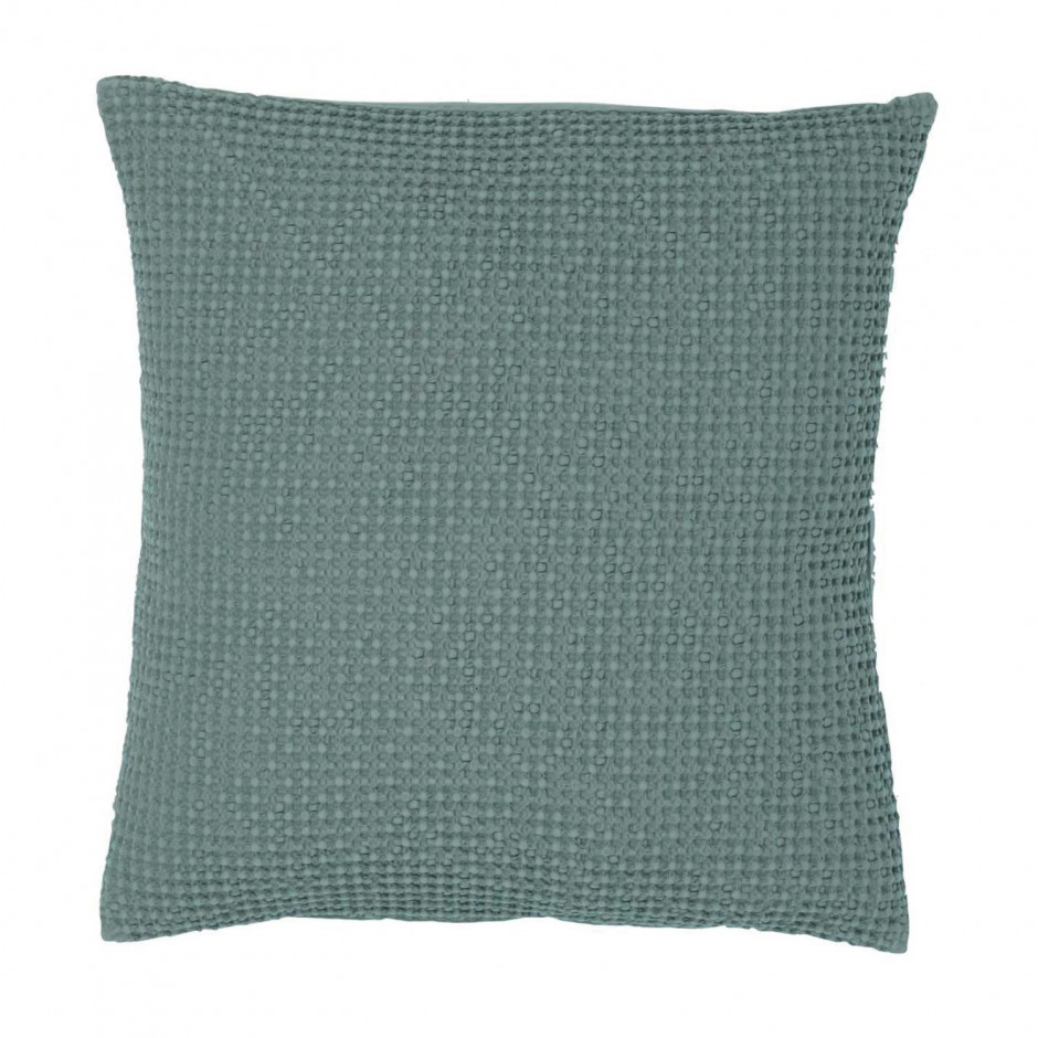 Coussin Maia Stonewashed Vert de gris Vivaraise