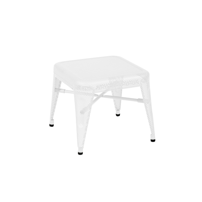 Tabouret H30 Blanc Perforé Tolix
