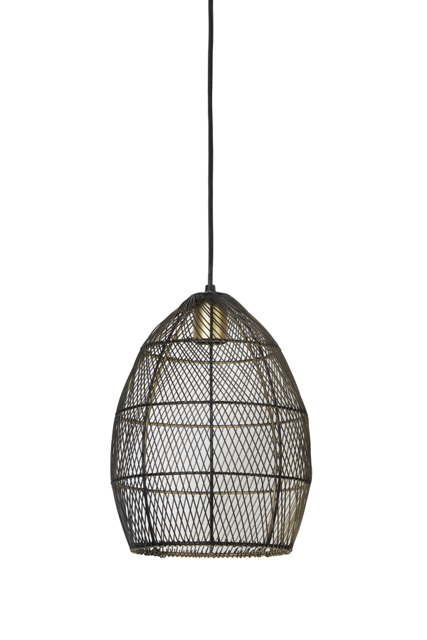 Suspension Meya Noir/Or D23x31cm Light and Living