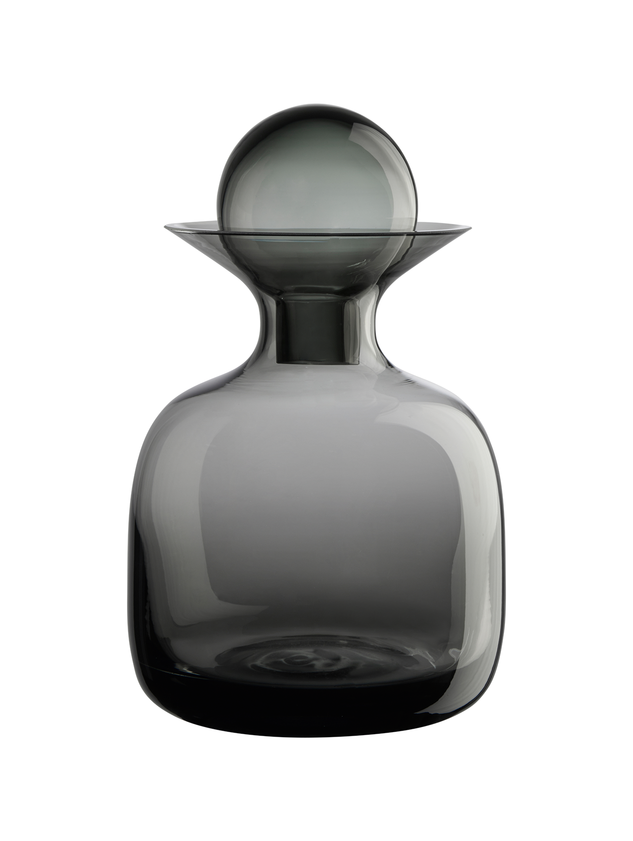 Carafe en verre grise